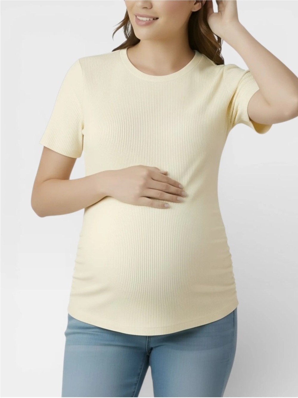 Women’s Ribbed Short-Sleeve Maternity Tee